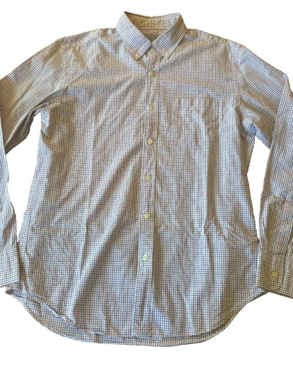 Lot of 3 J Crew Button Down Long Sleeve Plaid Mens Dress Shirts